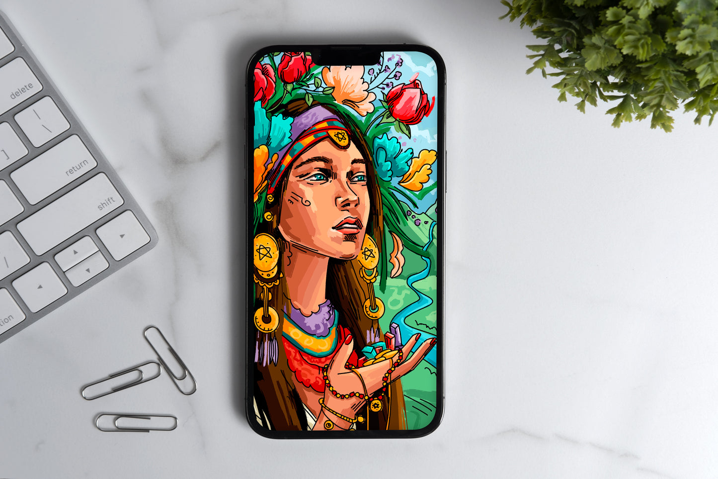 Phone Wallpapers (4 cards) Infinite Vine – Abundance Pack