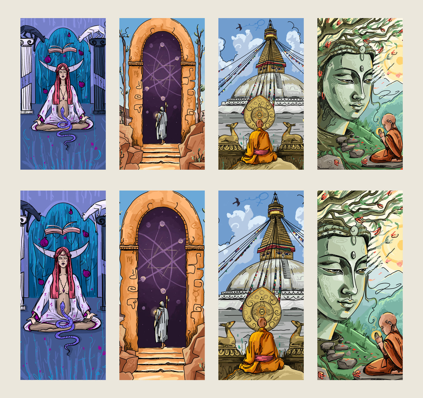 Phone Wallpapers (4 cards) Infinite Vine – Light & Depth Pack