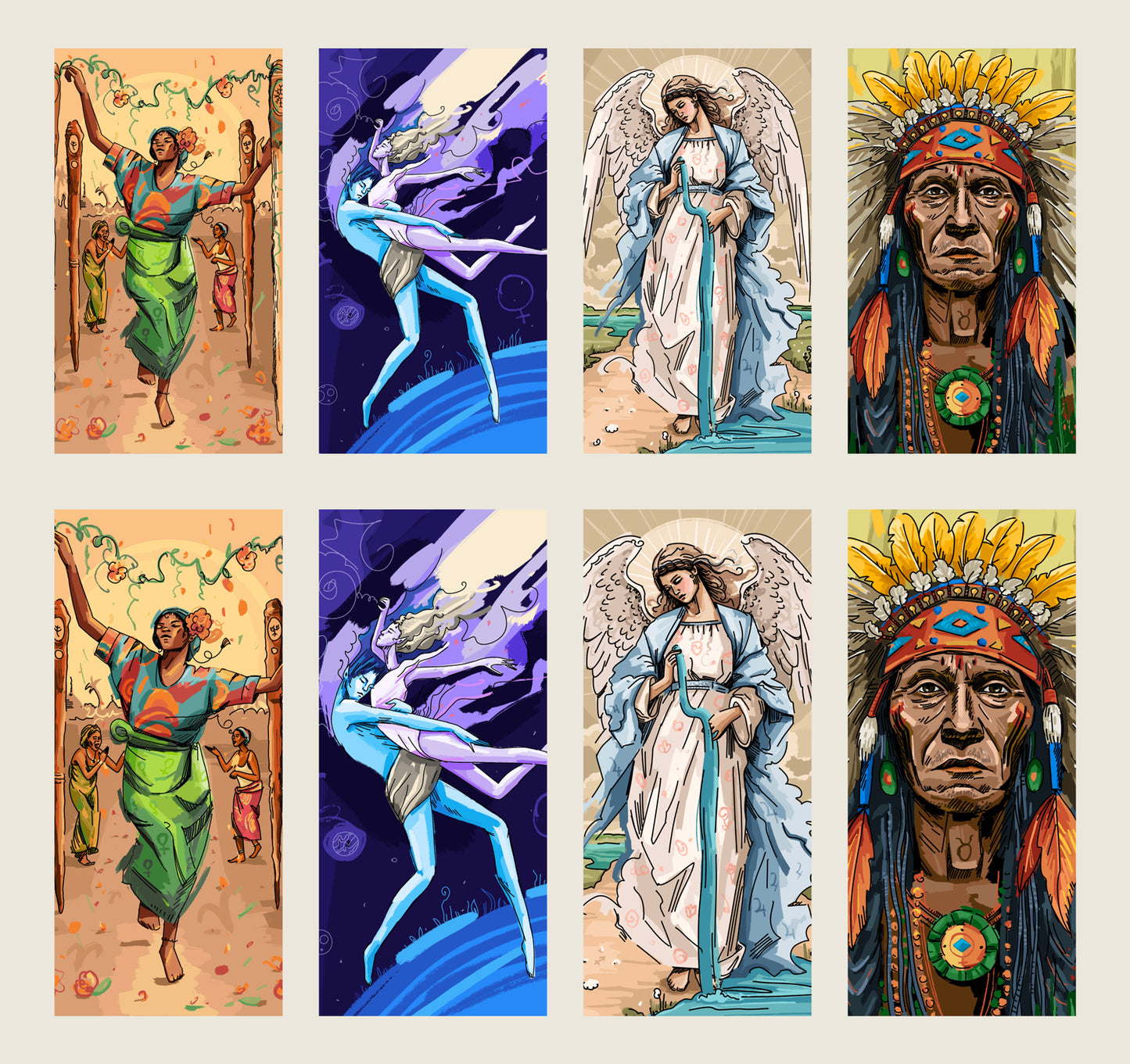 Phone Wallpapers (4 cards) Infinite Vine  – Sacred Harmony Pack